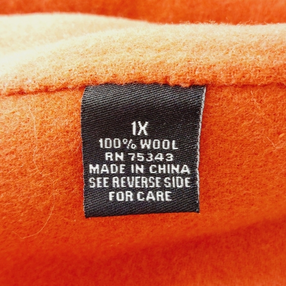 Alexandra Bartlett Deep Rusty Orange Wool Pea Coat Z50 - Picture 8 of 9